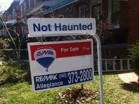 Haunted House for sale sign 2