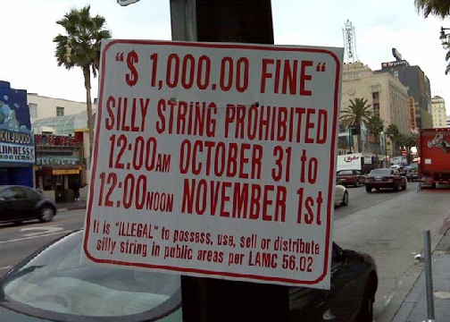 Silly String Sign